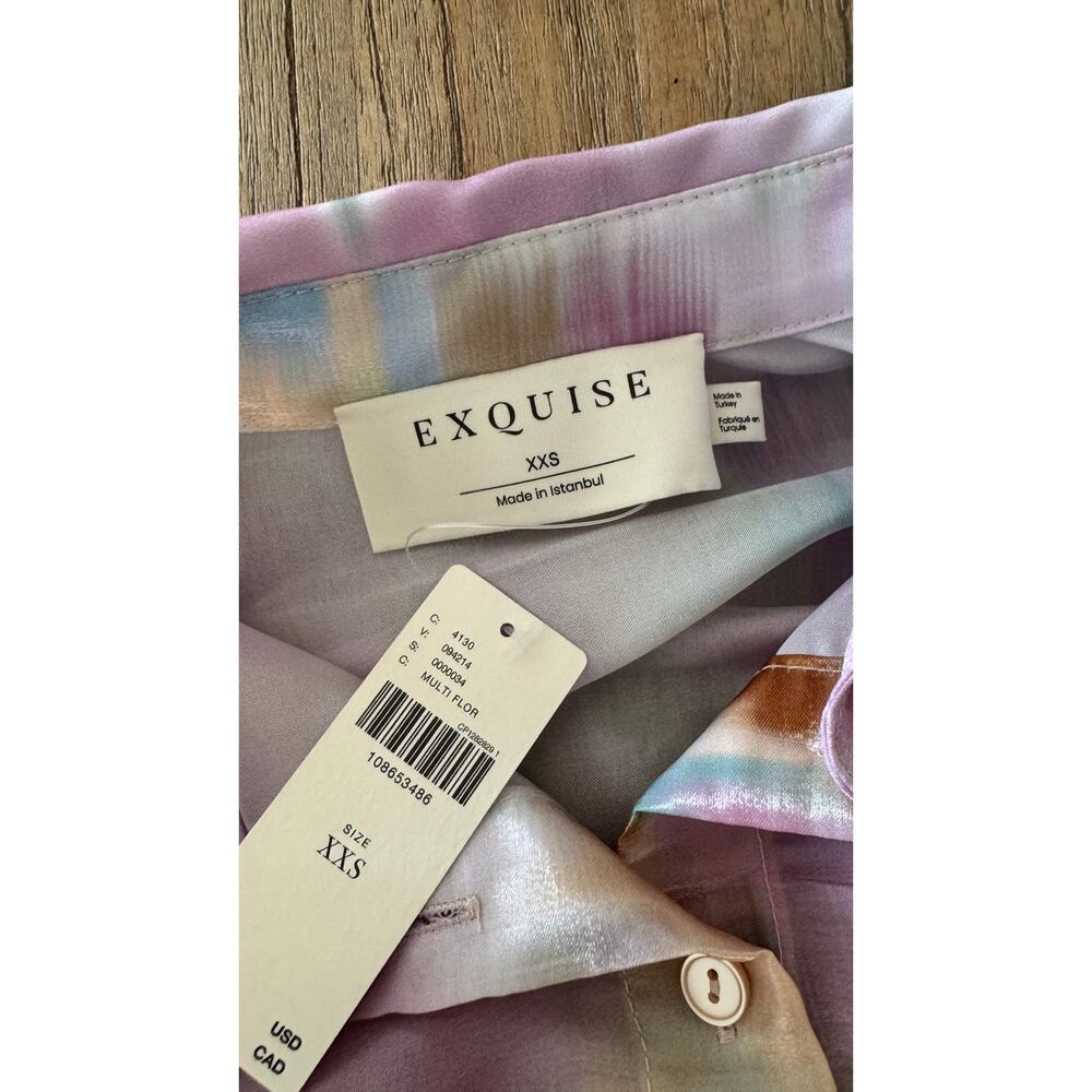 Exquise (Anthropologie) Tobie Organza Mini Shirt Dress - Size XXS - Picture 9 of 11